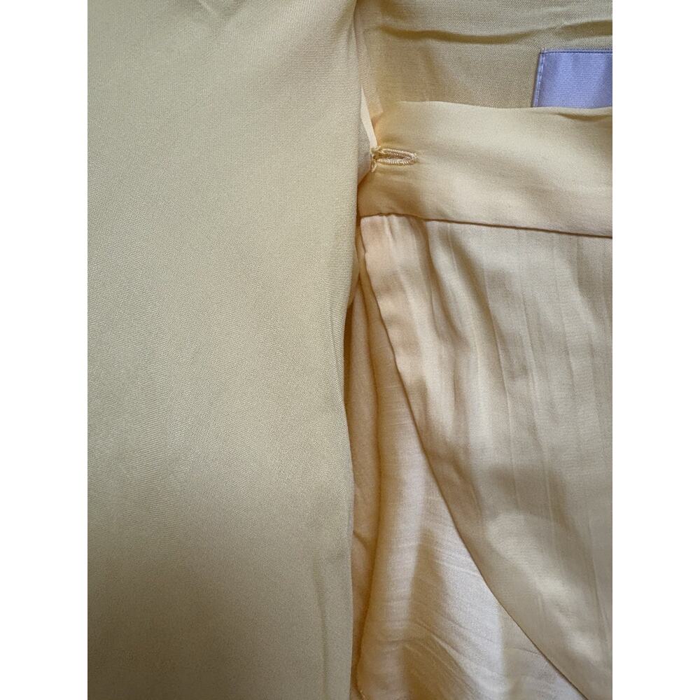 Maeve Anthropologie Yellow Ruffle Wrap Skirt Tie Waist Layered Womens M - Picture 6 of 9